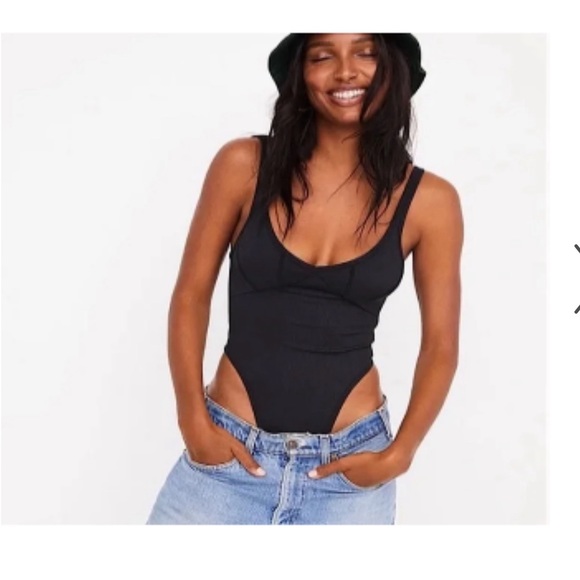 For Love & Lemons Clare Ribbed Bodysuit New - Picture 3 of 4